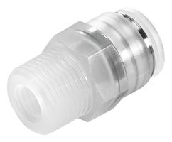 NPQP-D-R18-Q4-FD-P10 - Pneumatic Fitting, Push-In Fitting, R1/8, 10 bar, 4 mm, PP (Polypropylene), NPQP - FESTO