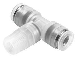 NPQP-T-R14-Q4-FD-P10 - Pneumatic Fitting, Push-In T-Fitting, R1/4, 10 bar, 4 mm, PP (Polypropylene), NPQP - FESTO