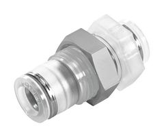 NPQP-H-Q10-E-FD - Pneumatic Fitting, Push-In Bulkhead Fitting, M20, 10 bar, 10 mm, PP (Polypropylene), NPQP - FESTO