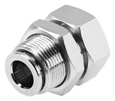 NPQH-H-G18F-Q8-P10 - Pneumatic Fitting, Push-In Bulkhead Fitting, G1/8, 20 bar, 8 mm, Brass, NPQH - FESTO