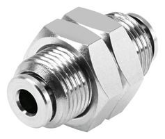 NPQH-H-Q6-E-P10 - Pneumatic Fitting, Push-In Bulkhead Fitting, M14, 20 bar, 6 mm, Brass, NPQH - FESTO