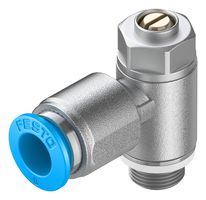 GRLZ-1/8-QS-8-D - 1-WAY FLOW CTRL VALVE, QS-8-G1/8, 10BAR - FESTO