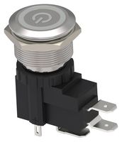 AVH22MSSFE1A122604 - Vandal Resistant Switch, AVH, 22.2 mm, SPDT, Momentary, Flat, Natural - TE CONNECTIVITY