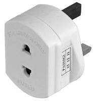 PE01129 - Mains Adapter, 2-Pin Shaver Plug, UK Plug, 1 A, White, 240 V - PRO ELEC