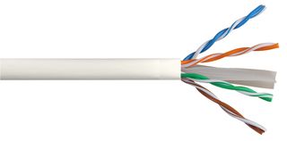 CAT6 WHITE 100M - White Cat6 Network Cable Unshielded 100m - PRO POWER
