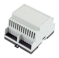 1597DIN4GY - Plastic Enclosure, DIN Rail, Polycarbonate, 90 mm, 70 mm, 58 mm, IP20 - HAMMOND