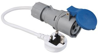 IS1053RQW - Pin & Sleeve Connector, 16 A, 230 V, Cable Mount, Plug, 2P+E, Blue - PRO ELEC