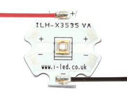 ILH-XC01-S410-SC211-WIR200. - UV Emitter Module, 1 Chip, 410 to 420 nm, 125˚ (±62.5°), 1.05 W, 200 mm Red & Black, Star PCB - INTELLIGENT LED SOLUTIONS