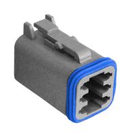 PX0100S06GY - Automotive Connector, PX0 Series, Straight Plug, 6 Contacts, Crimp Socket - Contacts Not Supplied - BULGIN LIMITED