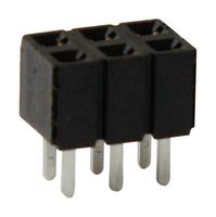 SLW-103-01-S-D - PCB Receptacle, Square Post, Board-to-Board, 2.54 mm, 2 Rows, 6 Contacts, Through Hole Mount, SLW - SAMTEC