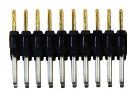 TMS-110-02-L-D - Pin Header, Vertical, Board-to-Board, 1.27 mm, 2 Rows, 20 Contacts, Through Hole, TMS - SAMTEC