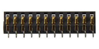 SIB-112-02-F-S-LC - Spring Loaded Connector, Compression Connector, 2.54 mm, 1 Row, 12 Contacts, Surface Mount - SAMTEC