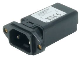 FN9274MB-1-05 - IEC Power Connector, IEC C18 Inlet, 1 A, 250 VAC, Quick Connect, Flange Mount, FN9274 - SCHAFFNER