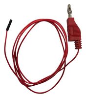 MP770806 - Test Patch Lead, 4mm Stackable Banana Plug, 0.64mm Square Pin Socket, 3.3 ft, 1 m, Red, 3 A - MULTICOMP PRO