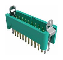 G125-MV12005L1P - Pin Header, Black / Green, Wire-to-Board, 1.25 mm, 2 Rows, 20 Contacts, Through Hole, Gecko G125 - HARWIN