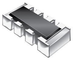 CAY10A-000J2LF - Zero Ohm Network Resistor, Jumper, 0404 [1010 Metric], Thick Film, Isolated, Convex, 2 Resistors - BOURNS
