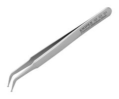 92 01 01 - Tweezers, SMD Handling, Precision, Bent, Paddle, 115 mm, Stainless Steel - KNIPEX