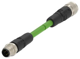 TAD14545101-003 - Sensor Cable, D-Code, M12 Plug, M12 Receptacle, 4 Positions, 1.5 m, 4.9 ft - TE CONNECTIVITY