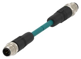 TAD1473A201-002 - Sensor Cable, D-Code, M12 Plug, M12 Plug, 4 Positions, 1 m, 3.3 ft - TE CONNECTIVITY