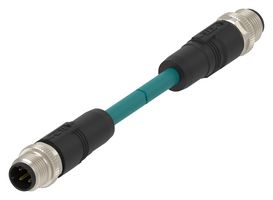 TAD2473A201-002 - Sensor Cable, D-Code, M12 Plug, M12 Plug, 4 Positions, 1 m, 3.3 ft - TE CONNECTIVITY