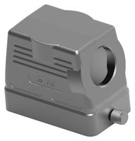 T1310100125-000 - Heavy Duty Connector, Hood, Side Entry, Aluminium Alloy Body, 1 Lever, H10B - TE CONNECTIVITY