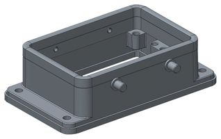 T1419320001-000 - Heavy Duty Connector, Base, Bulkhead Mount, Aluminium Alloy Body, 2 Lever - TE CONNECTIVITY