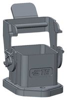 T1509030500-000 - Heavy Duty Connector, Base, Bulkhead Mount, Zinc Alloy Body, 1 Lever, H3A - TE CONNECTIVITY