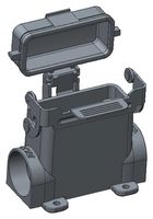 T1629101120-000 - Heavy Duty Connector, Base, Bulkhead Mount, Side Entry, Aluminium Alloy Body, 1 Lever - TE CONNECTIVITY