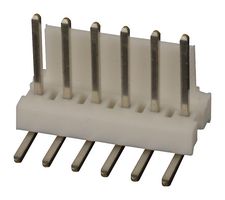 640455-6 - Pin Header, Wire-to-Board, 2.54 mm, 1 Rows, 6 Contacts, Through Hole Right Angle, MTA-100 - AMP - TE CONNECTIVITY