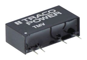 TMV 0512S - Isolated Through Hole DC/DC Converter, 1:1, 1 W, 1 Output, 12 V, 84 mA - TRACO POWER