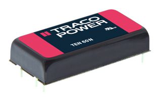 TEN 60-2425N - Isolated Through Hole DC/DC Converter, ITE, 2:1, 60 W, 2 Output, 24 V, 1.25 A - TRACO POWER