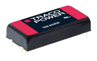 TEN 60-2425WIN - Isolated Through Hole DC/DC Converter, ITE, 4:1, 60 W, 2 Output, 24 V, 1.25 A - TRACO POWER