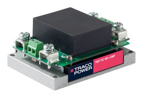 TEP 75-2416WI-CMF - Isolated Chassis Mount DC/DC Converter, Railway, 4:1, 75 W, 1 Output, 28 V, 2.7 A - TRACO POWER