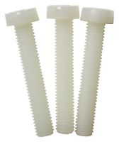 MP008091 - Screw, Cheese Head Slotted, M5, Nylon (Polyamide), 30 mm Length - MULTICOMP PRO