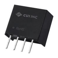 PQS075-S12-S15-S - Isolated Through Hole DC/DC Converter, ITE, 1:1, 750 mW, 1 Output, 15 V, 50 mA - CUI
