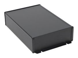 1457U2802EBK - Metal Enclosure, EMI/RFI Box, Extruded Aluminium, 68.07 mm, 191.01 mm, 279.91 mm, IP54 - HAMMOND