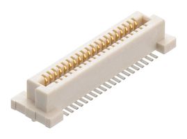 M58-2800442R - Mezzanine Connector, Receptacle, 0.8 mm, 2 Rows, 40 Contacts, Surface Mount, Phosphor Bronze - HARWIN