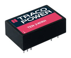 TEN 3-11023WIRH - Isolated Through Hole DC/DC Converter, ITE & Railway, 4:1, 3 W, 2 Output, 15 V, 100 mA - TRACO POWER