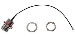 MP1264G23721250 - RF Coaxial Cable Assembly, IP67 Rear-Lock N' Type B/H Jack U.F.L. Plug, 150mm - MULTICOMP PRO