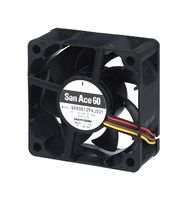 9RA0612P4J001 - DC Axial Fan, 12 V, Square, 60 mm, 25 mm, 38.8 CFM - SANYO DENKI