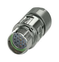 1629100 - Sensor Connector, M23 PRO Series, M23, Female, 16 Signal + 2 Power + PE Positions - PHOENIX CONTACT