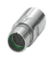 1629118 - Sensor Connector, M23 PRO Series, M23, Female, 12 Positions, Crimp Socket - Contacts Not Supplied - PHOENIX CONTACT