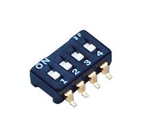 CFS-0401TB - DIP / SIP Switch, 4 Circuits, Slide, Surface Mount, 4PST-NO, 6 V, 100 mA - NIDEC COPAL ELECTRONICS