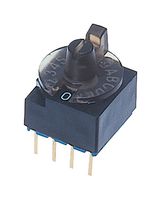 S-1210A - Rotary Coded Switch, S-1200A Series, Through Hole, 16 Position, 5 VDC, BCH, 100 mA - NIDEC COPAL ELECTRONICS