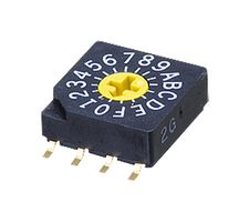 SC-1010TB - Rotary Coded Switch, SC-1000 Series, Surface Mount, 16 Position, 5 VDC, BCH, 100 mA - NIDEC COPAL ELECTRONICS