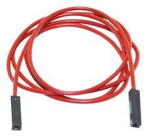 BU-8080-E-12-2 - 0.64mm Connector Test Lead, Square Pin Socket, 12 ", 304.8 mm, Red, 3 A, 300 V - MUELLER ELECTRIC