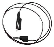 BU-2030-A-24-0 - Alligator Clip to Banana Plug Test Lead, Alligator Clip, 4mm Stackable Banana Plug, 24 " - MUELLER ELECTRIC