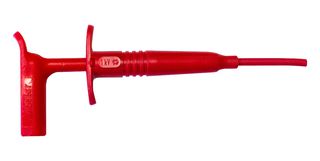 BU-20432-2 - Test Accessory, Red, 1 A, Right Angle Insulated Plunger Hook Clip - MUELLER ELECTRIC