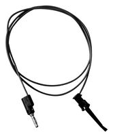 BU-P3782-36-0 - Grabber to Banana Plug Test Lead, Miniature Hook Clip, 4mm Stackable Banana Plug, 36 ", 914.4 mm - MUELLER ELECTRIC