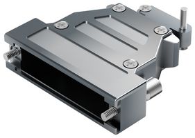 D9000GVL0/AA - D Sub Backshell, D Series, DE, 180°, Zinc Body - POSITRONIC